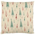 Trees Christmas Holiday Pattern Standard Premium Plush Fleece Cushion Case (One Side)