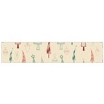 Trees Christmas Holiday Pattern Small Premium Plush Fleece Scarf