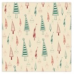 Trees Christmas Holiday Pattern Square Satin Scarf (36  x 36 )