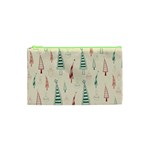 Trees Christmas Holiday Pattern Cosmetic Bag (XS)