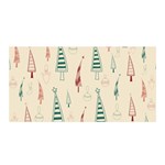 Trees Christmas Holiday Pattern Satin Wrap 35  x 70 