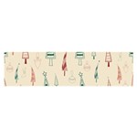 Trees Christmas Holiday Pattern Oblong Satin Scarf (16  x 60 )