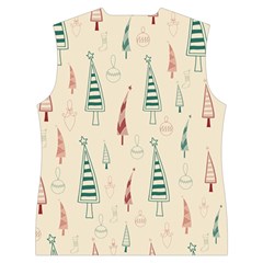 Trees Christmas Holiday Pattern Women s Button Up Vest from ArtsNow.com Back