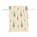 Trees Christmas Holiday Pattern Lightweight Drawstring Pouch (S)