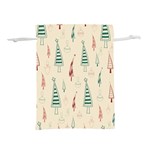 Trees Christmas Holiday Pattern Lightweight Drawstring Pouch (L)