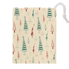 Trees Christmas Holiday Pattern Drawstring Pouch (4XL) from ArtsNow.com Front