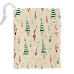 Trees Christmas Holiday Pattern Drawstring Pouch (4XL) from ArtsNow.com Back