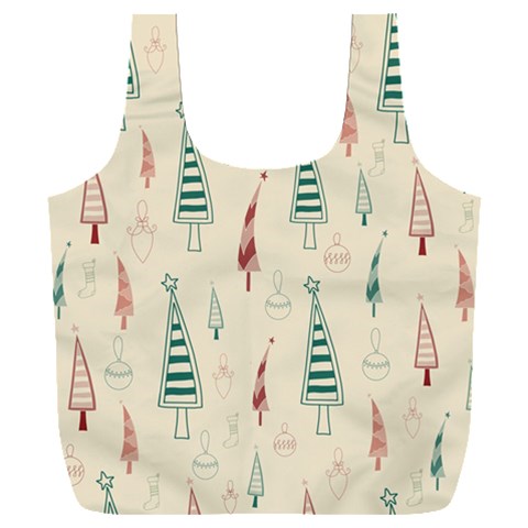 Trees Christmas Holiday Pattern Full Print Recycle Bag (XXL) from ArtsNow.com Front