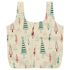 Trees Christmas Holiday Pattern Full Print Recycle Bag (XXL) from ArtsNow.com Back