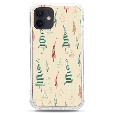 Trees Christmas Holiday Pattern iPhone 12 mini TPU UV Print Case	 from ArtsNow.com Front