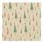 Trees Christmas Holiday Pattern Banner and Sign 4  x 4 