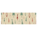 Trees Christmas Holiday Pattern Banner and Sign 6  x 2 