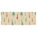 Trees Christmas Holiday Pattern Banner and Sign 8  x 3 