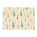 Trees Christmas Holiday Pattern Crystal Sticker (A4)