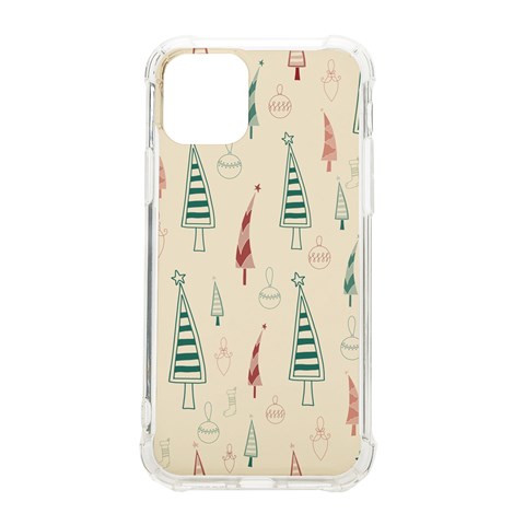 Trees Christmas Holiday Pattern iPhone 11 Pro 5.8 Inch TPU UV Print Case from ArtsNow.com Front