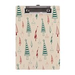 Trees Christmas Holiday Pattern A5 Acrylic Clipboard