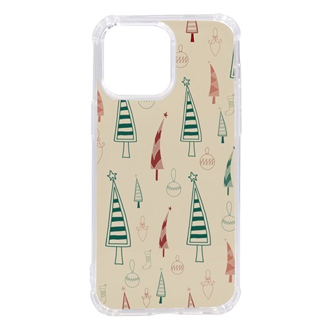 Trees Christmas Holiday Pattern iPhone 14 Pro Max TPU UV Print Case from ArtsNow.com Front