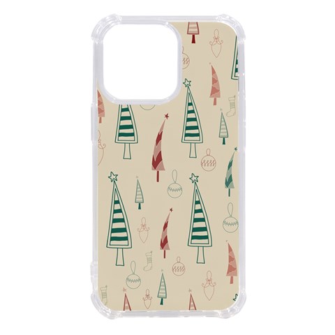 Trees Christmas Holiday Pattern iPhone 13 Pro TPU UV Print Case from ArtsNow.com Front