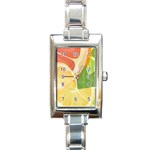 Citrus Fruit Healthy Vitamin Rectangle Italian Charm Watch