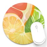 Citrus Fruit Healthy Vitamin Round Mousepad