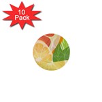 Citrus Fruit Healthy Vitamin 1  Mini Buttons (10 pack) 