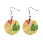 Citrus Fruit Healthy Vitamin Mini Button Earrings