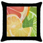 Citrus Fruit Healthy Vitamin Throw Pillow Case (Black)