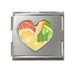 Citrus Fruit Healthy Vitamin Mega Link Heart Italian Charm (18mm)