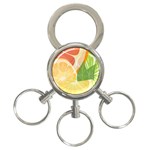 Citrus Fruit Healthy Vitamin 3-Ring Key Chain