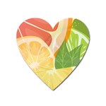 Citrus Fruit Healthy Vitamin Heart Magnet