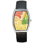 Citrus Fruit Healthy Vitamin Barrel Style Metal Watch