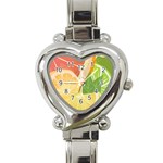 Citrus Fruit Healthy Vitamin Heart Italian Charm Watch