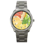 Citrus Fruit Healthy Vitamin Sport Metal Watch