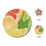 Citrus Fruit Healthy Vitamin Playing Cards Single Design (Round)