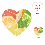 Citrus Fruit Healthy Vitamin Playing Cards Single Design (Heart)