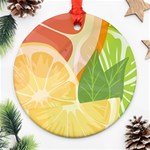 Citrus Fruit Healthy Vitamin Round Ornament (Two Sides)