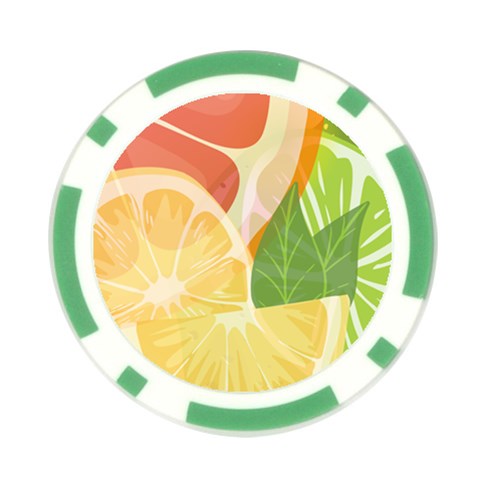 Citrus Fruit Healthy Vitamin Poker Chip Card Guard (10 pack) from ArtsNow.com Front