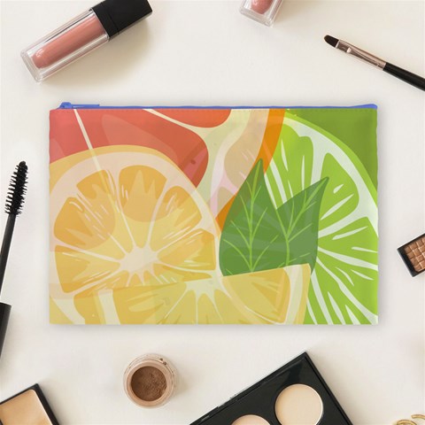 Citrus Fruit Healthy Vitamin Cosmetic Bag (Large) from ArtsNow.com Front