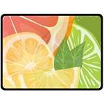 Citrus Fruit Healthy Vitamin Fleece Blanket (Large)