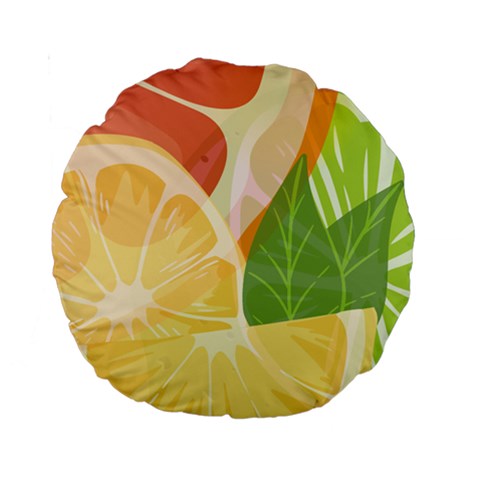 Citrus Fruit Healthy Vitamin Standard 15  Premium Round Cushions from ArtsNow.com Front