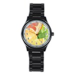 Citrus Fruit Healthy Vitamin Stainless Steel Round Watch