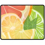 Citrus Fruit Healthy Vitamin Two Sides Fleece Blanket (Medium)