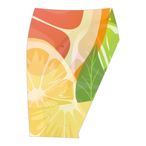 Citrus Fruit Healthy Vitamin Midi Wrap Pencil Skirt from ArtsNow.com  Front Right 