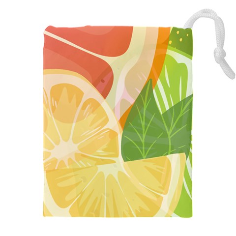 Citrus Fruit Healthy Vitamin Drawstring Pouch (4XL) from ArtsNow.com Front