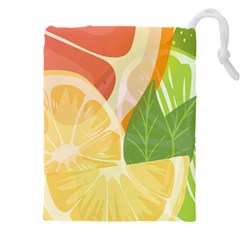 Citrus Fruit Healthy Vitamin Drawstring Pouch (4XL) from ArtsNow.com Front