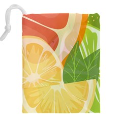 Citrus Fruit Healthy Vitamin Drawstring Pouch (4XL) from ArtsNow.com Back