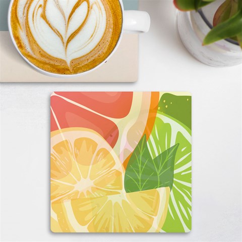 Citrus Fruit Healthy Vitamin UV Print Square Tile Coaster  from ArtsNow.com Front