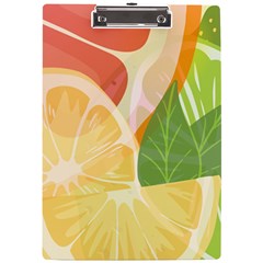 Citrus Fruit Healthy Vitamin A4 Acrylic Clipboard from ArtsNow.com Front