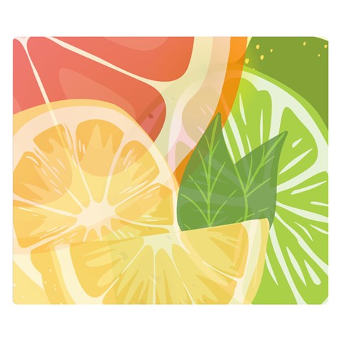 Citrus Fruit Healthy Vitamin Premium Plush Fleece Blanket (Small) from ArtsNow.com 50 x40  Blanket Front