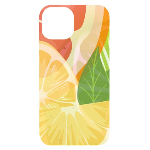 Citrus Fruit Healthy Vitamin iPhone 14 Black UV Print PC Hardshell Case from ArtsNow.com Front